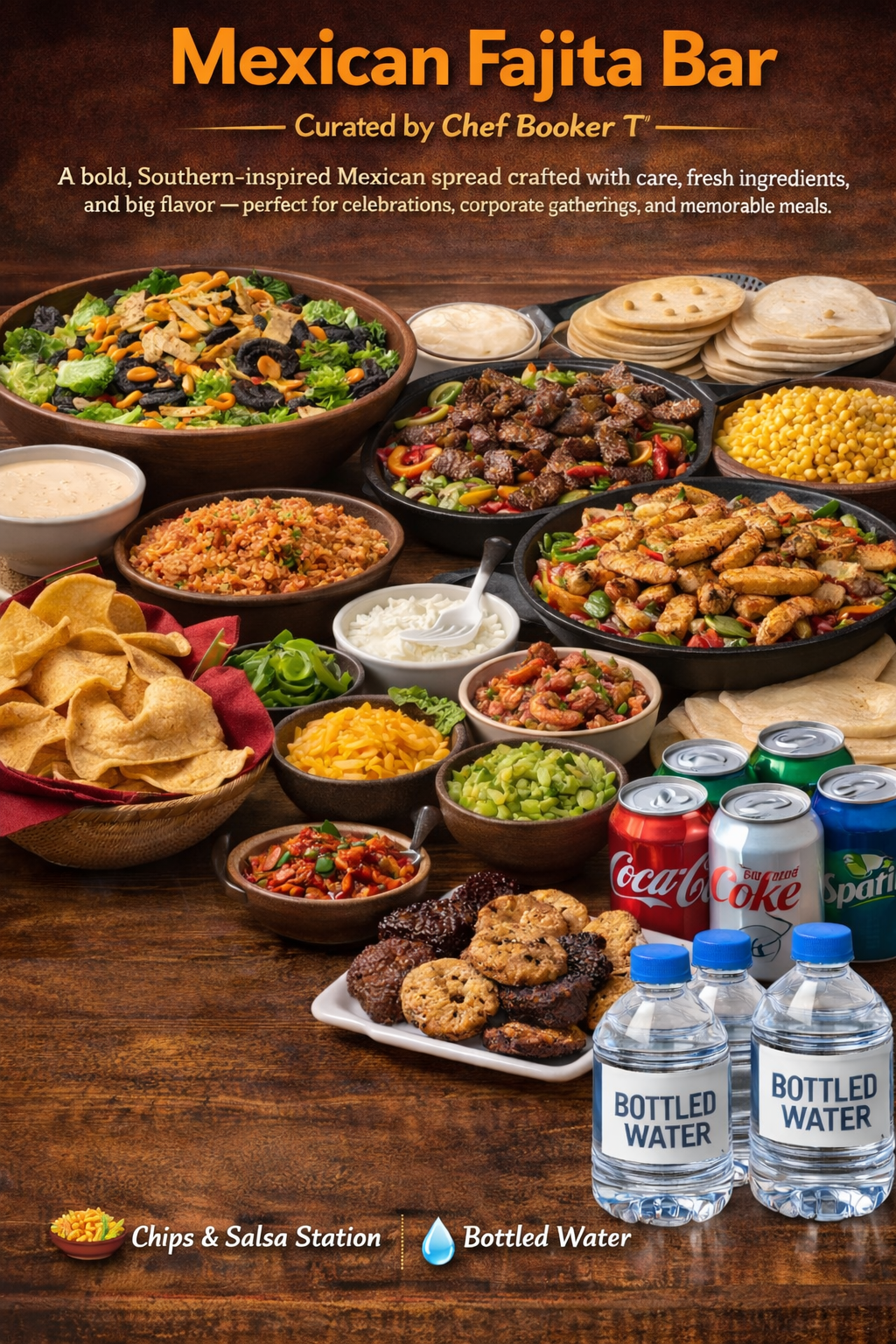 Mexican Fajita Bar Curated by Chef Booker T