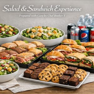 Salad & Sandwich Experience Prepared with Care by Chef Booker T